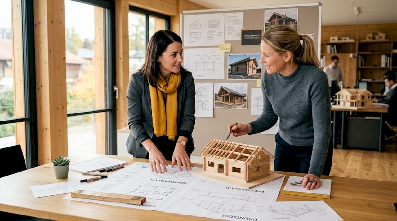 Dachkonstruktion im Holzhaus: Sicher und effizient bauen 2 Ingenieurinnen nehmen den Vergleich zwischen Sparrendach und Pfettendach unter die Lupe.