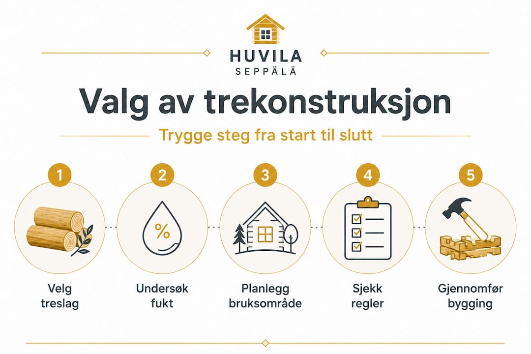 Slik velger du riktig trekonstruksjon til hytte og sauna 3 Infografikk: Slik velger du riktig trekonstruksjon