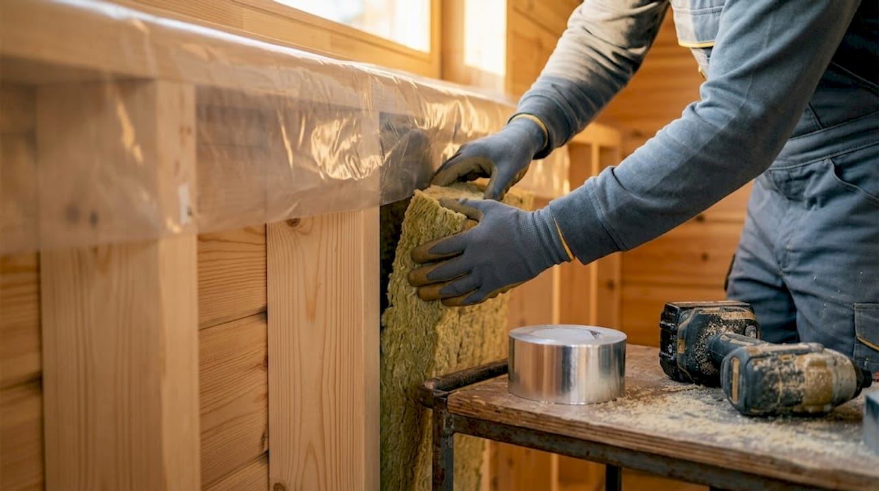 Winterfeste Sauna bauen: Schritt-für-Schritt für Hausbesitzer 3 Wärmedämmung und Dampfsperre in der Saunawand: Worauf kommt es an?