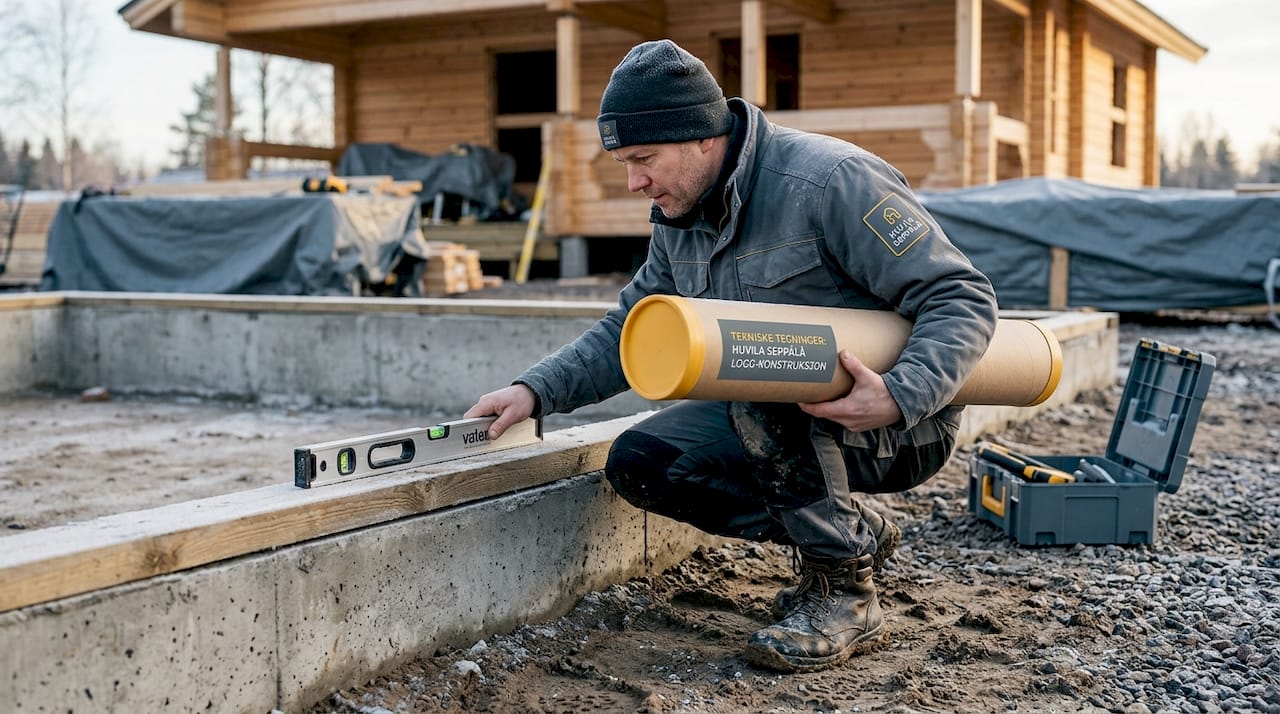 Planlegge skreddersydd laftebygg: komplett guide 2 Inspeksjon av laftebygg fundament på byggeplass