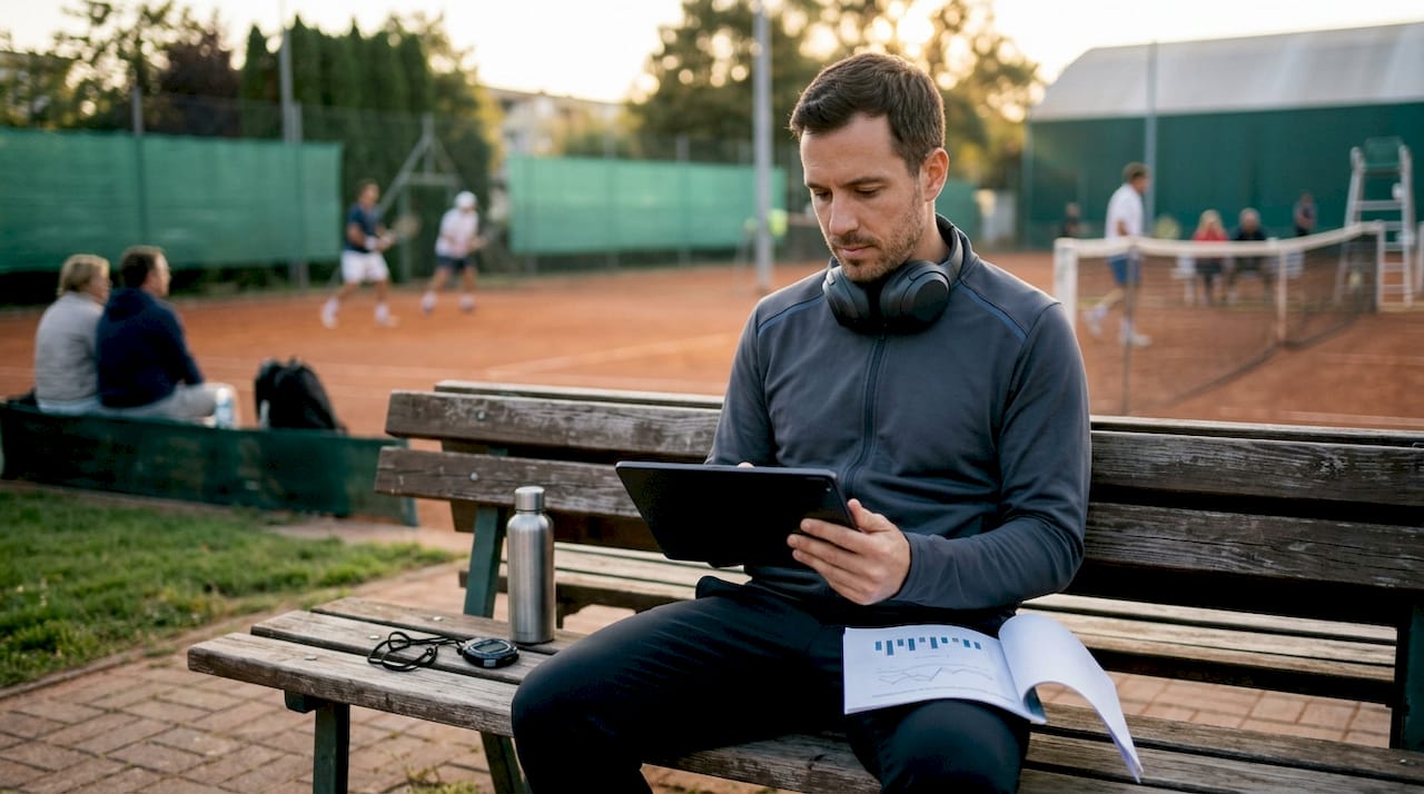 Addetto aggiorna in tempo reale i punteggi del torneo di tennis