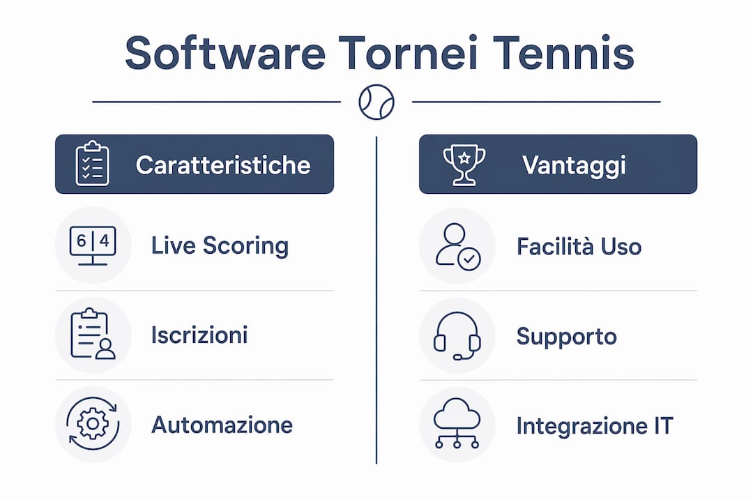 Tabella comparativa dei migliori software per la gestione di tornei di tennis