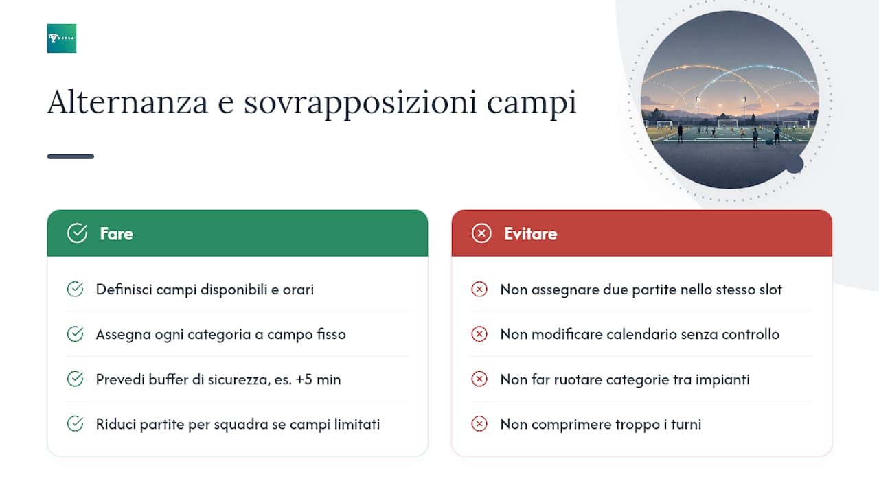 Logistica dei campi: alternanza e sovrapposizioni — overview diagram