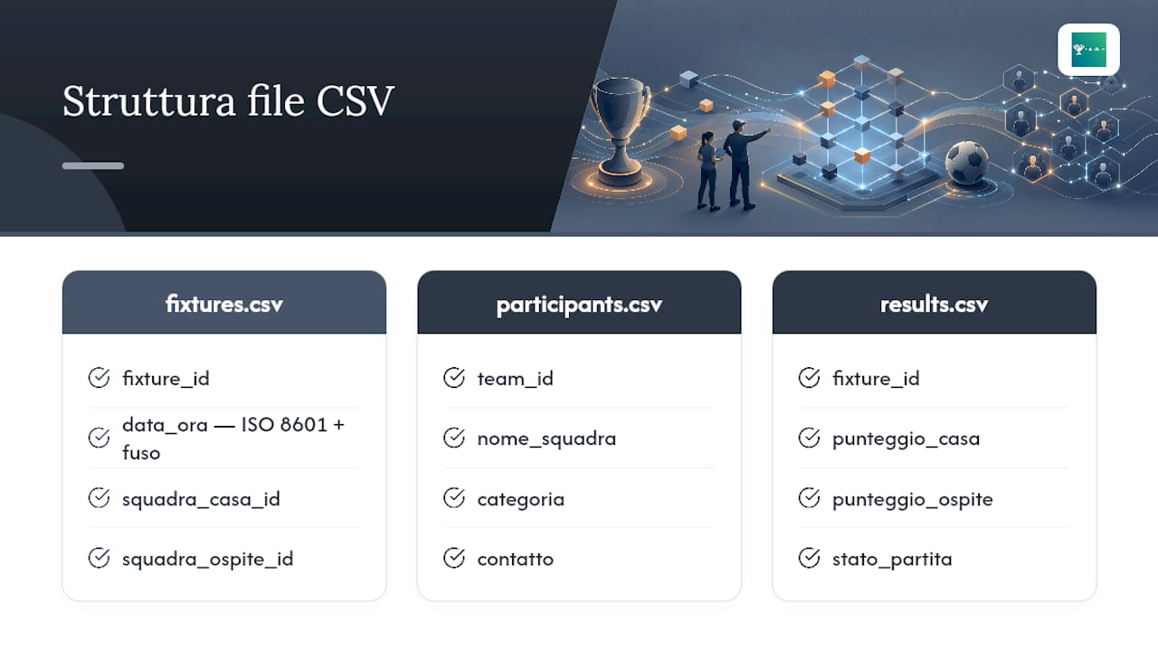 Correlazioni tra file CSV e campi del torneo