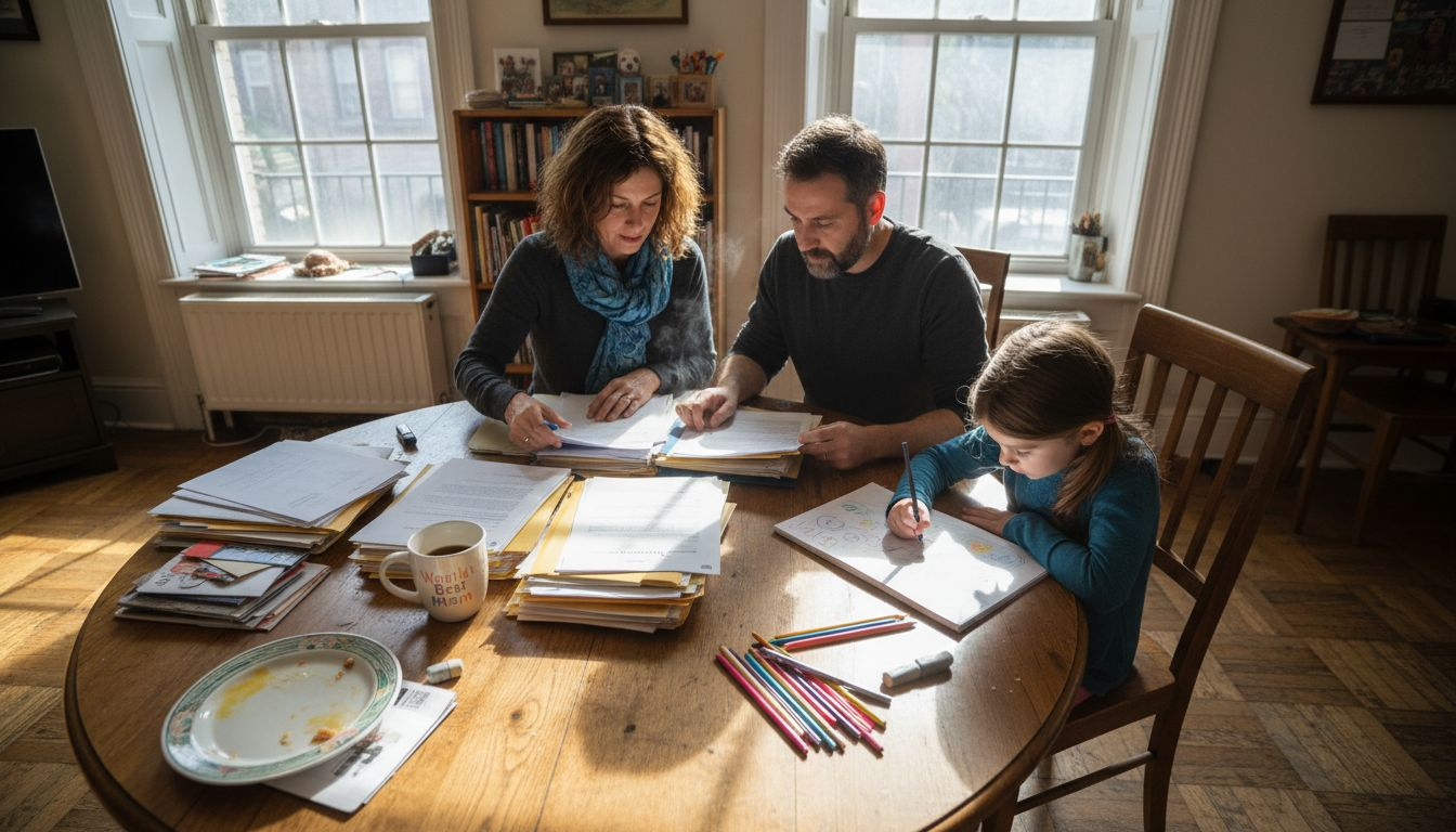 Brooklyn family reviewing estate planning documents