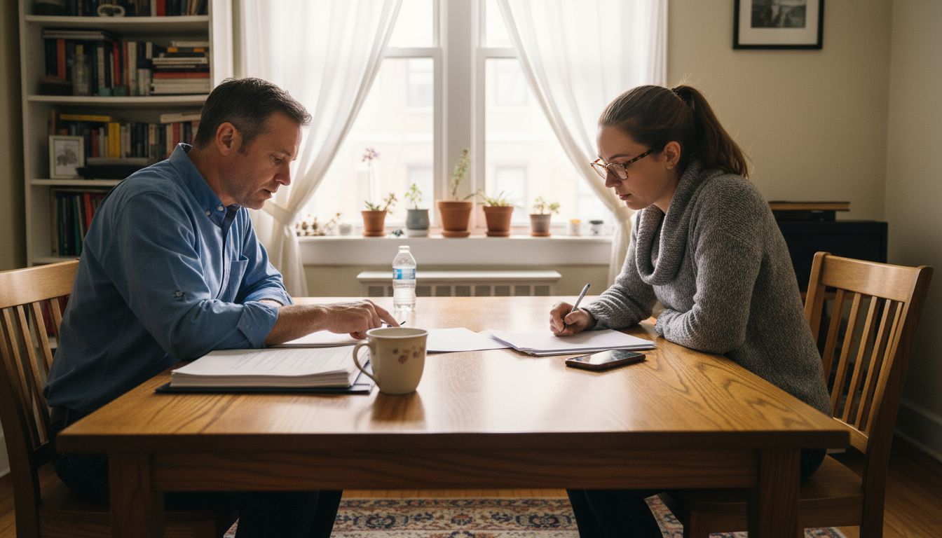 Brooklyn family reviewing estate plan documents together