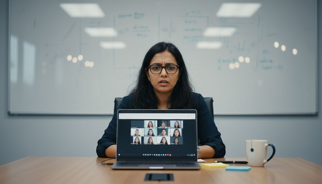 Non-native speaker pausing mid-interview response