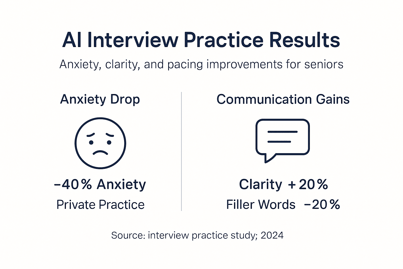 Infographic shows anxiety and clarity results for seniors