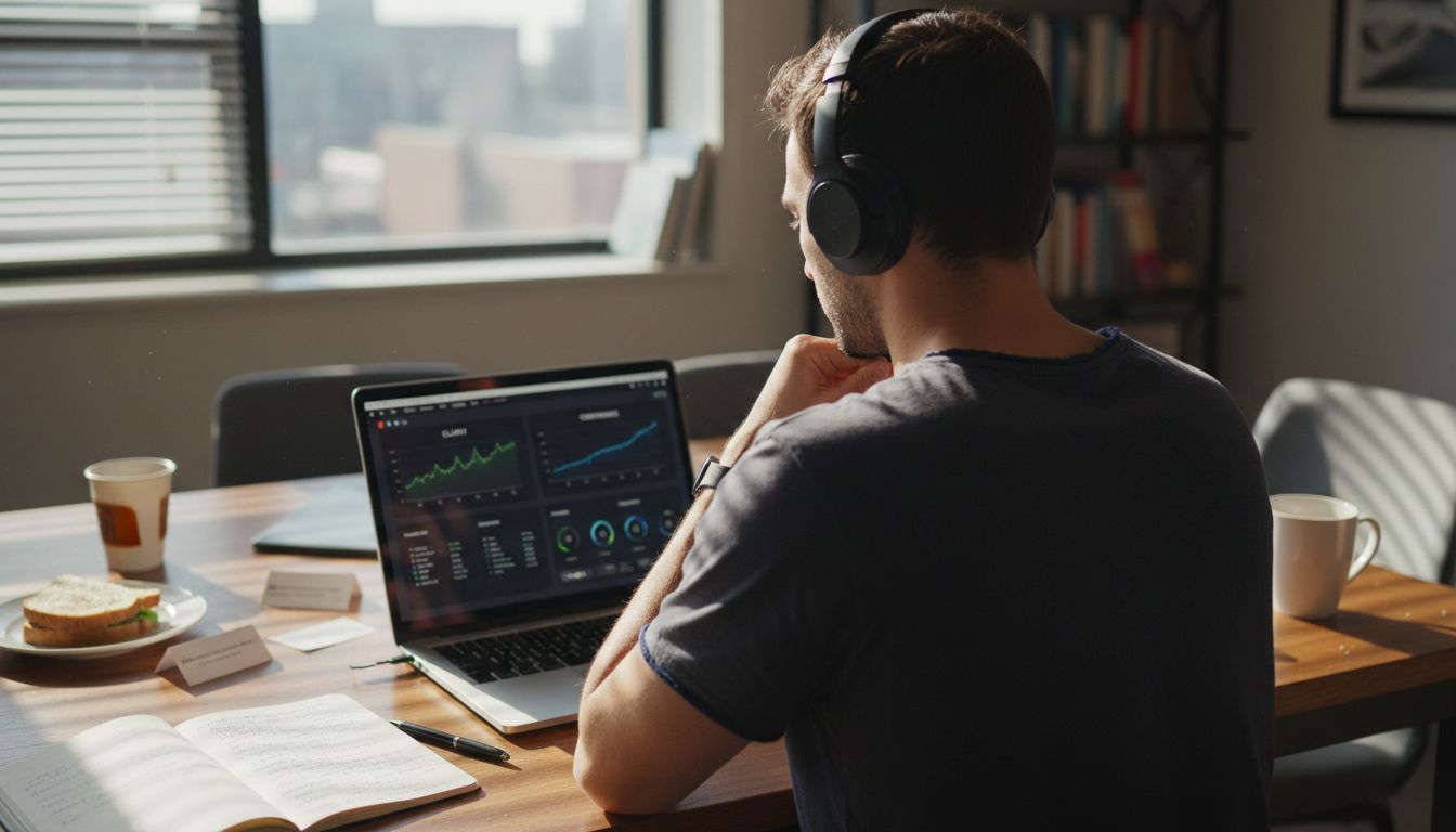 User reviewing AI interview feedback dashboard