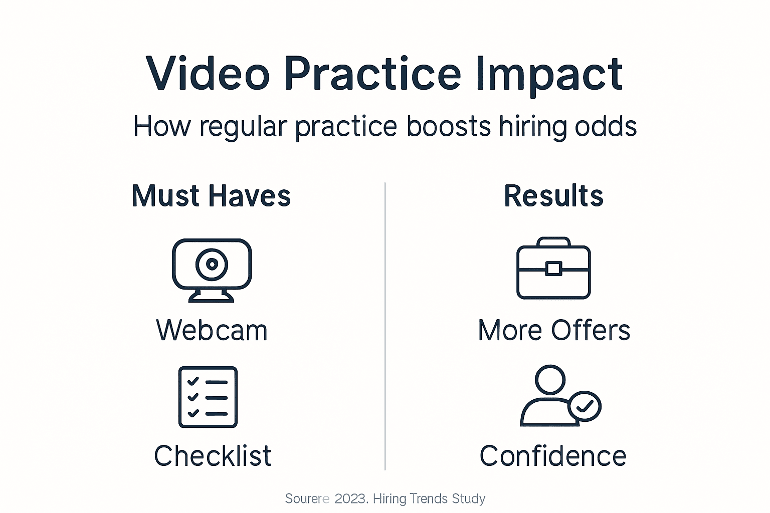 Infographic on video interview practice impact