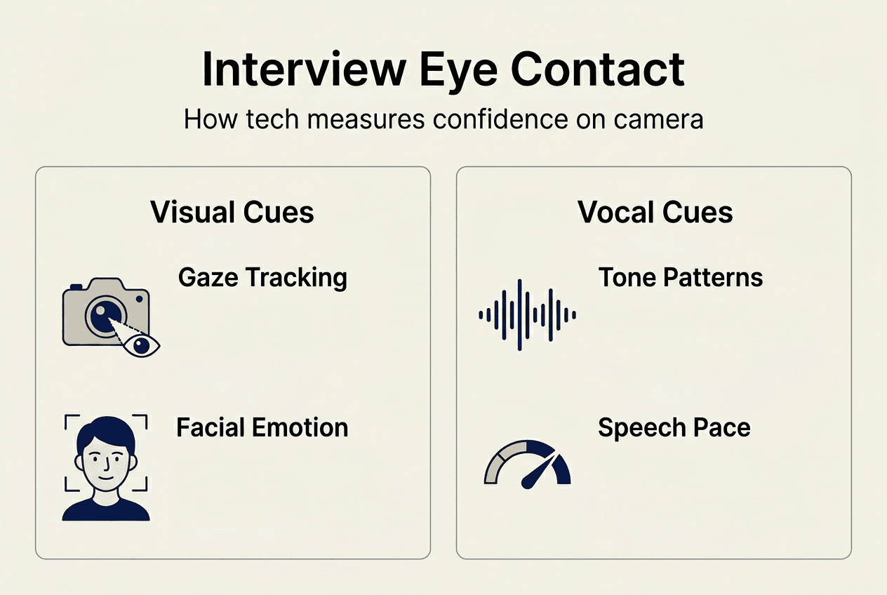 Infographic of tech tracking eye contact and cues