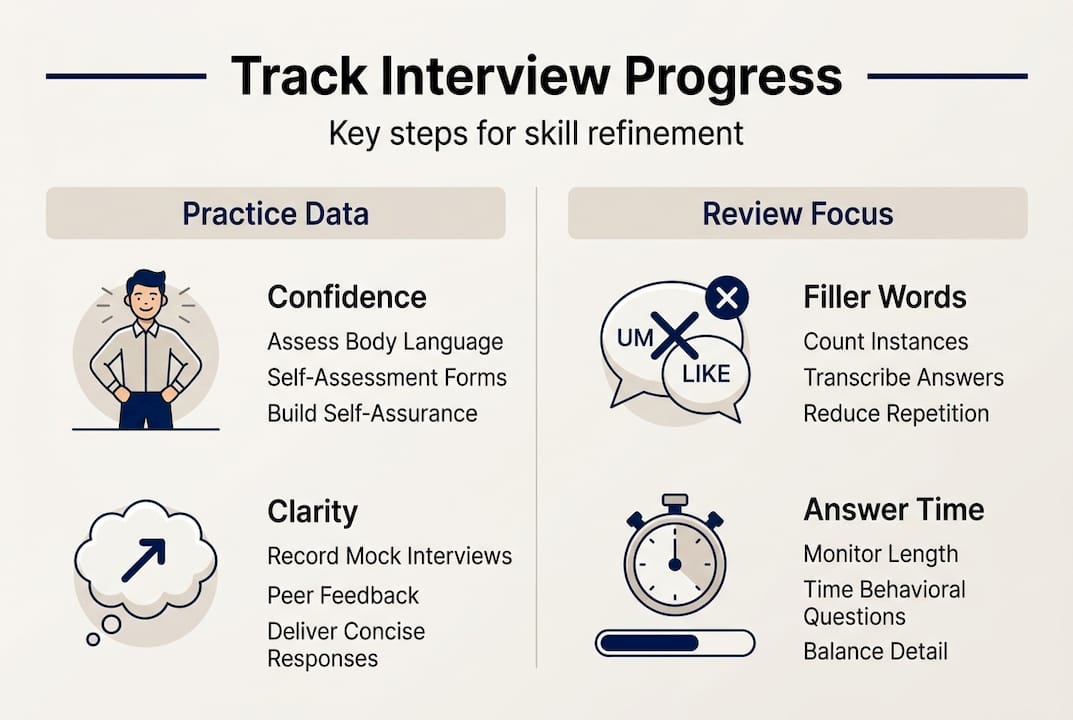 Infographic about tracking mock interview improvement