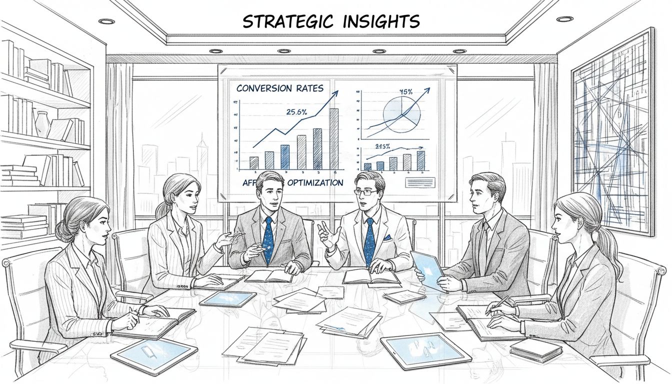 Team analyzing affiliate conversion data