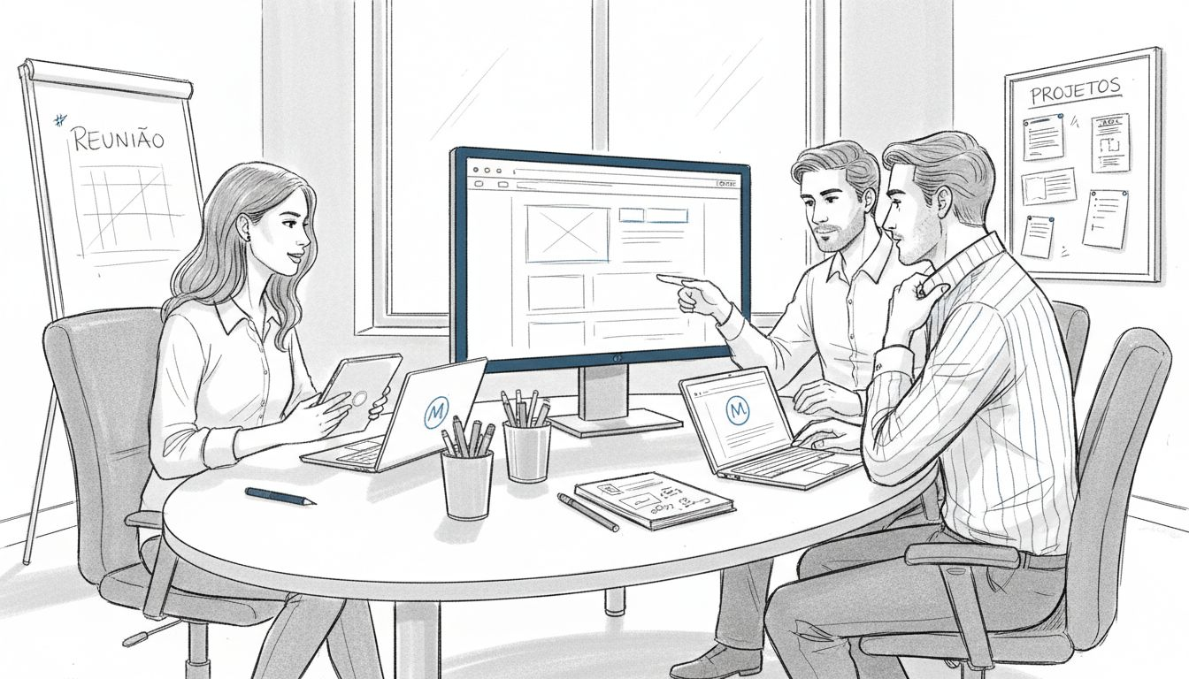 Time de marketing se reúne para traçar novas estratégias