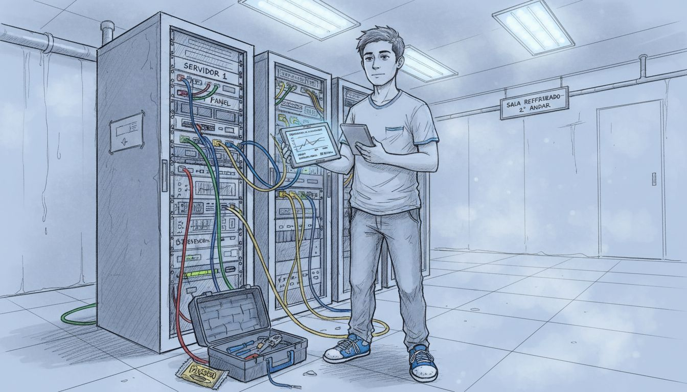 Profissional realiza testes na infraestrutura do site