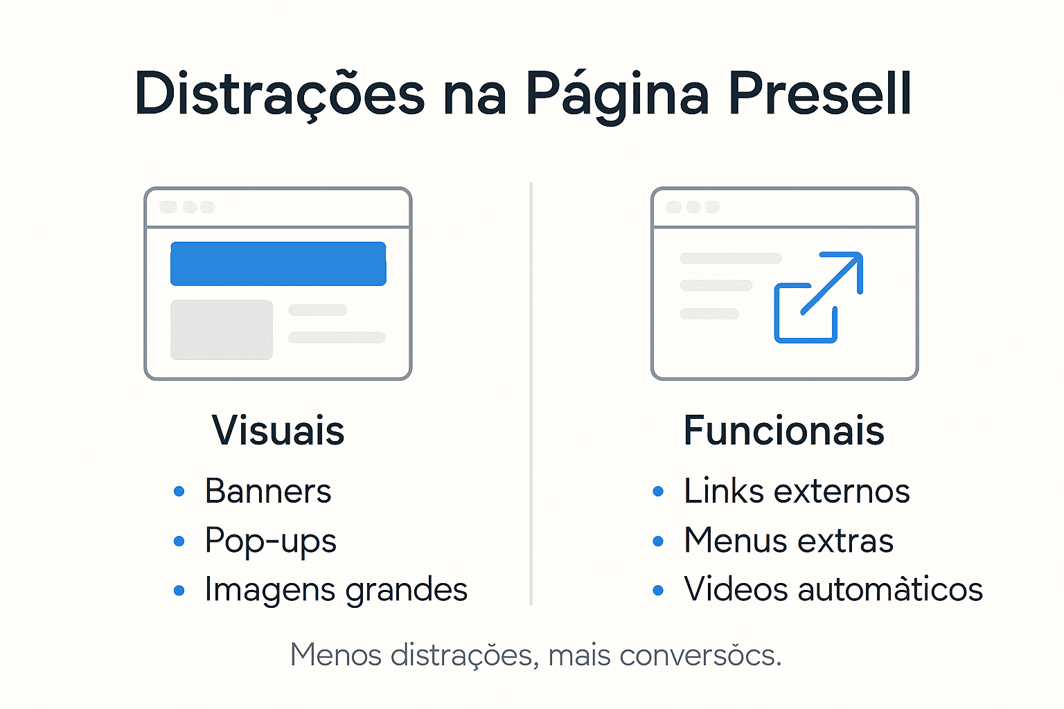 Infográfico: como as distrações afetam a conversão em páginas de pré-venda