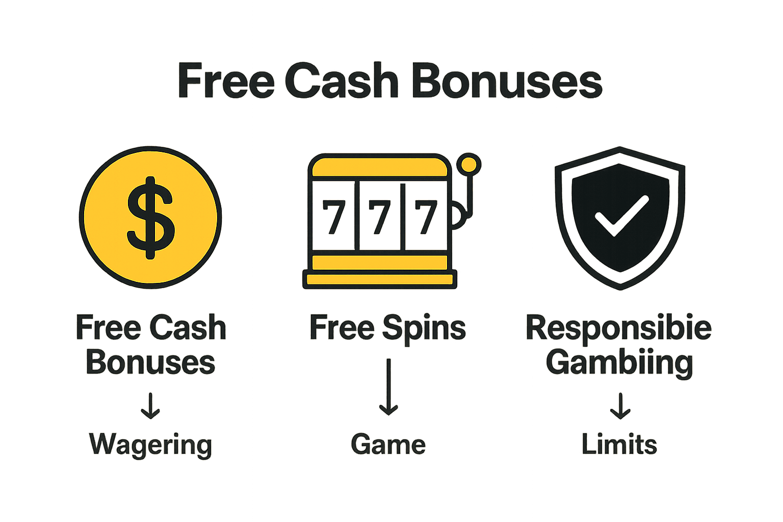 Comparison of main no deposit bonus types and a safe gambling tip.