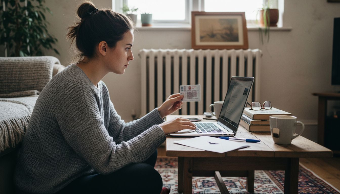 Woman verifying identity for casino signup