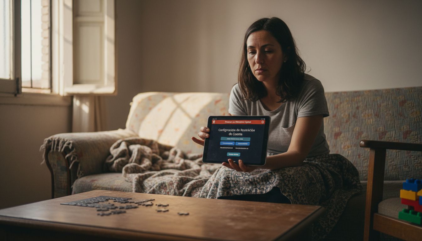 Una mujer configura las opciones de seguridad en la app del casino.