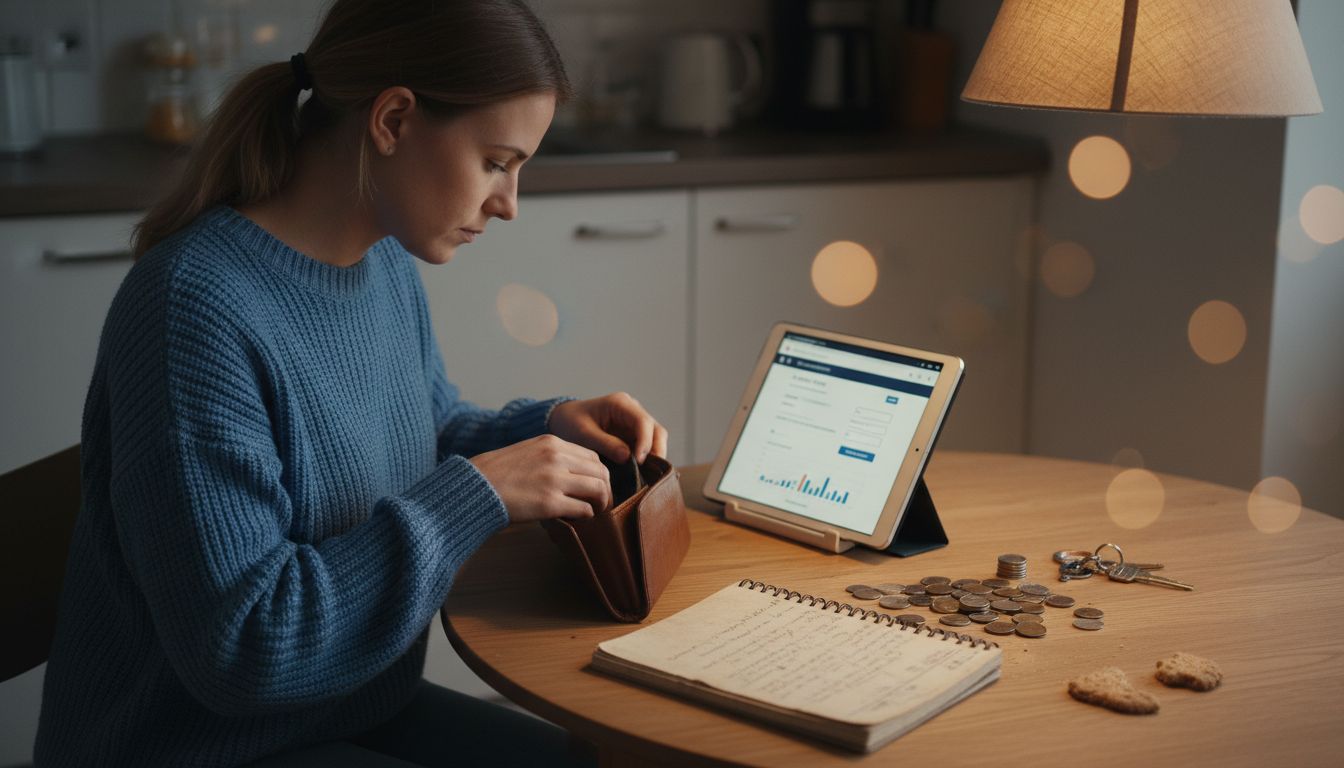 Mujer comparando opciones para pagar en línea
