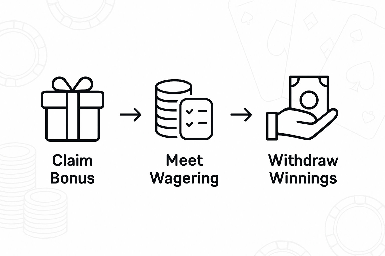 Infographic showing bonus to withdrawal process