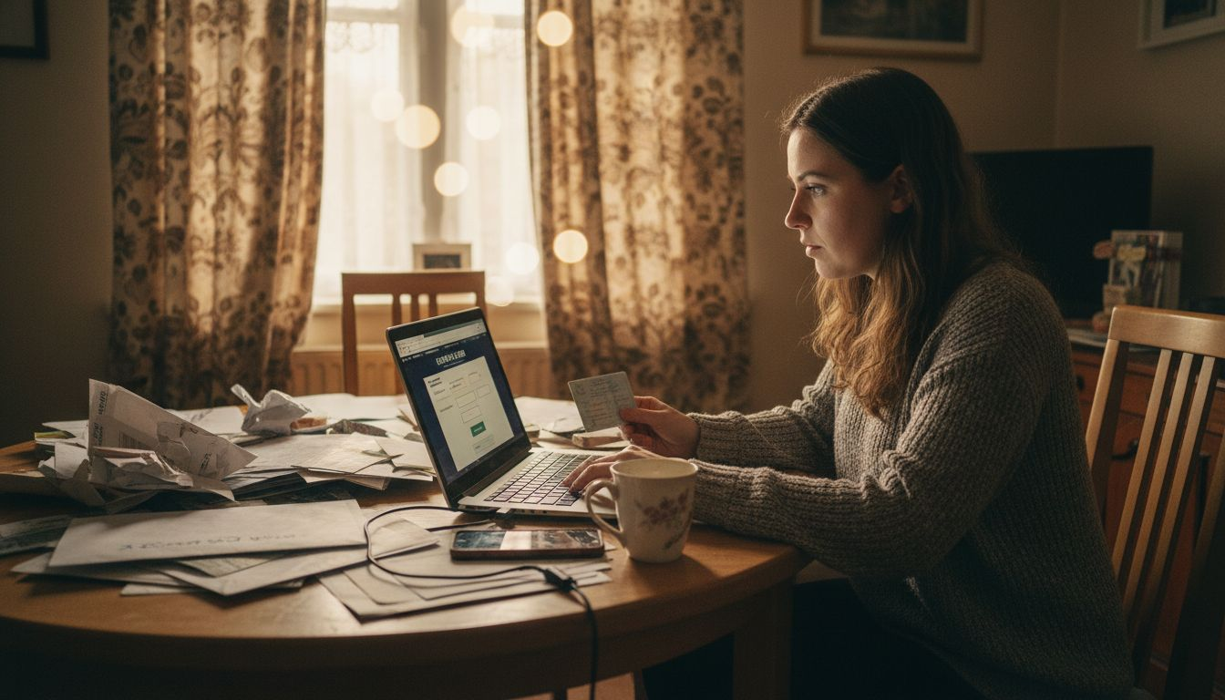 Woman entering ID for casino signup