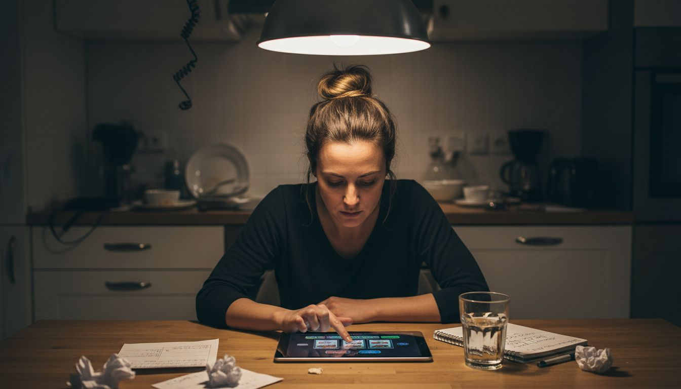 Una mujer ajusta su apuesta en una máquina tragamonedas online desde su tablet.