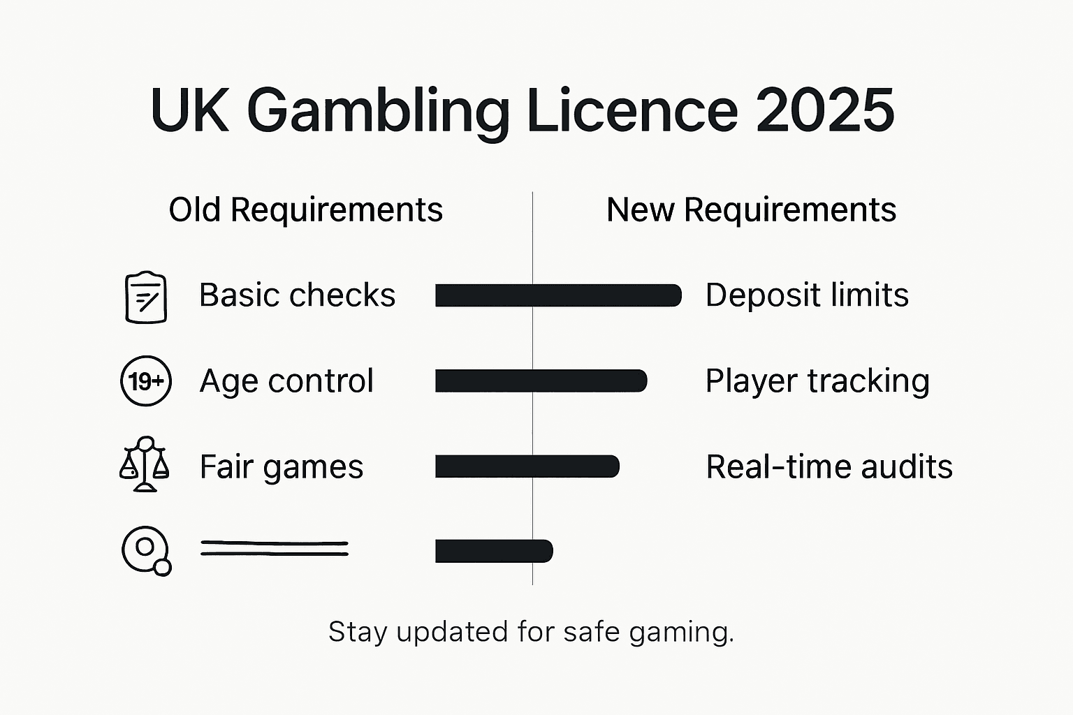 Infographic UK Gambling Licence 2025 key changes