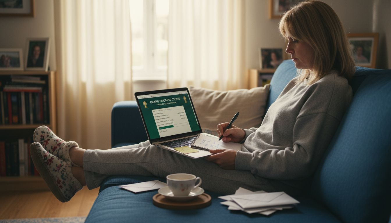Woman making notes about cashback process
