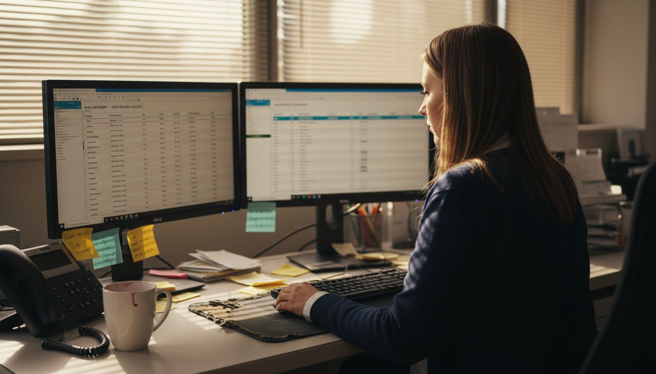 Customer support agent reviewing casino payment records