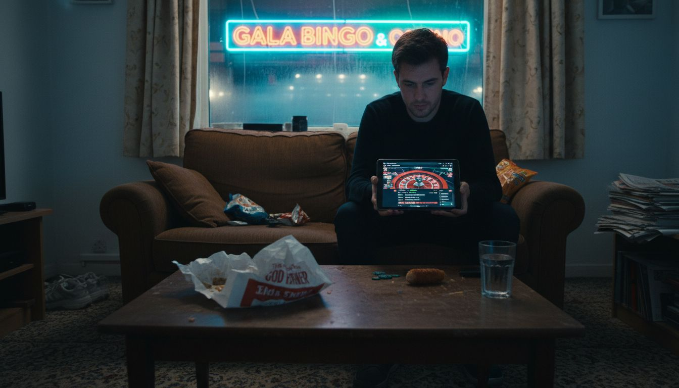 Person watching live casino stream at home