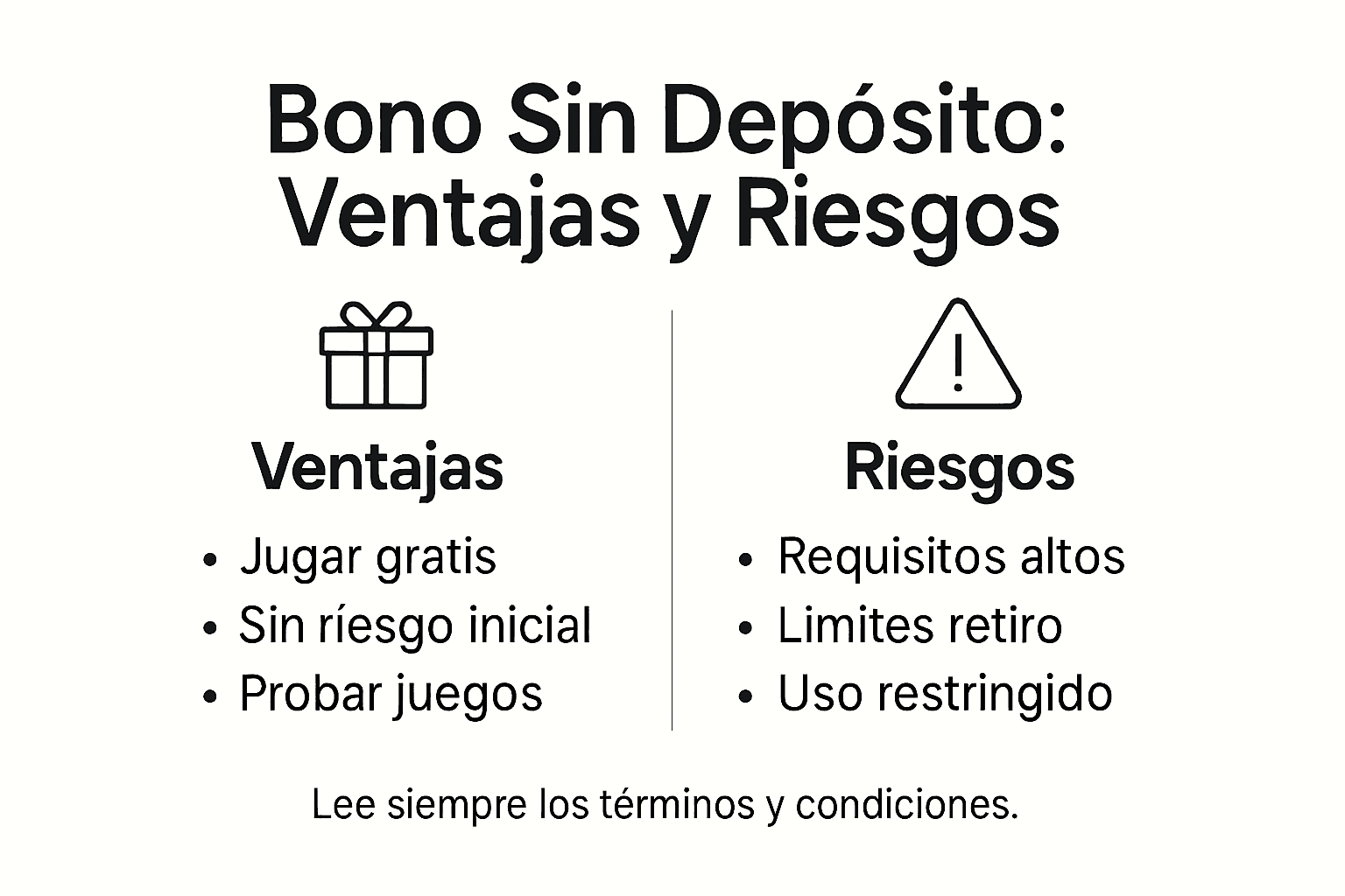 Infografía: Ventajas y desventajas de los bonos sin depósito en casinos online