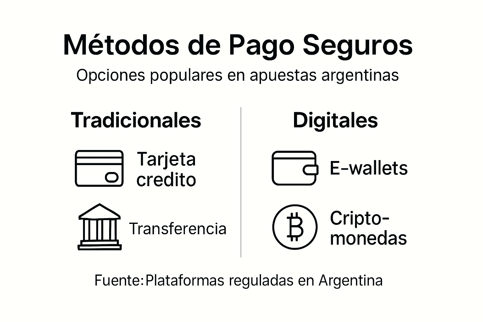 Guía visual de los principales métodos de pago en casas de apuestas online