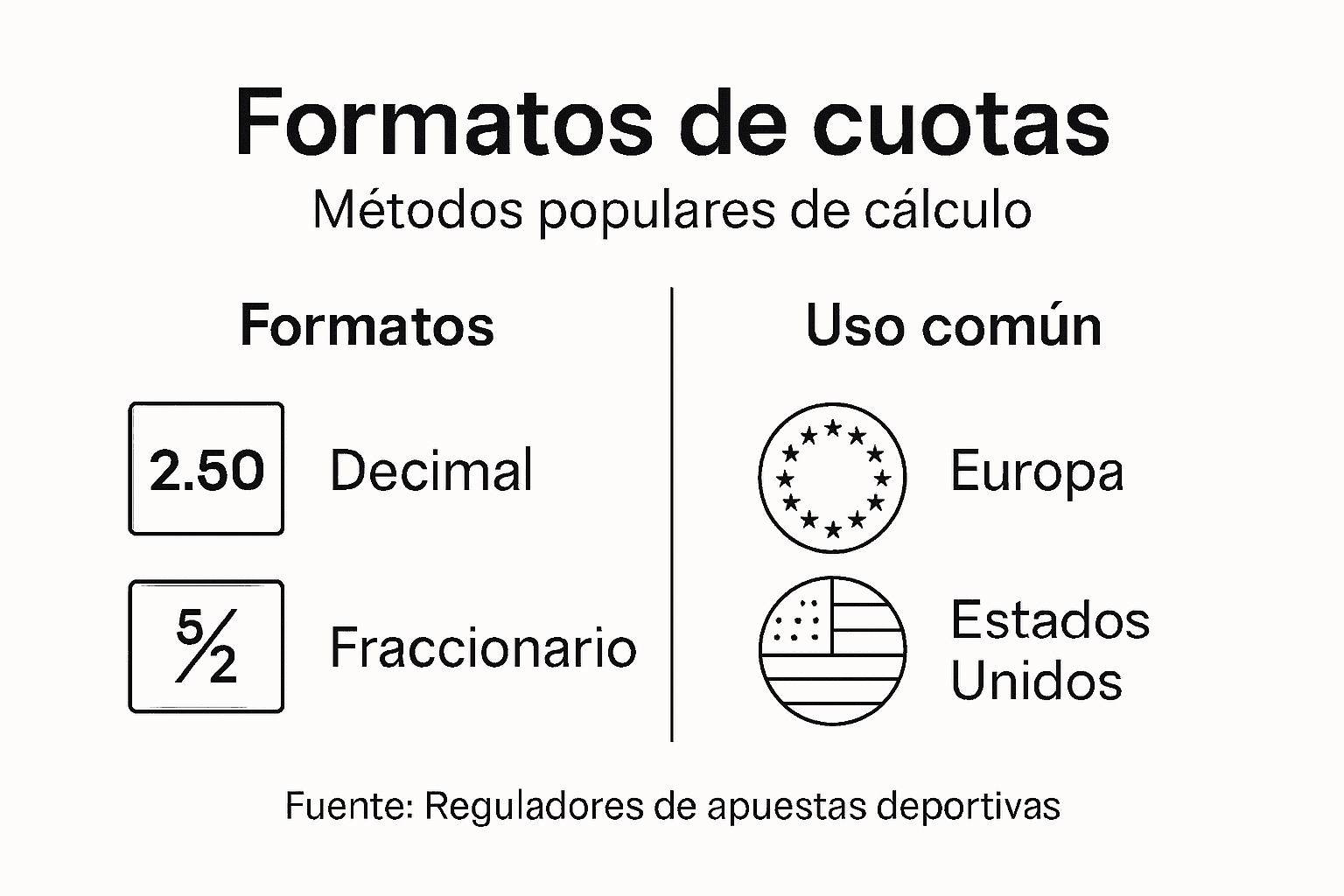 Guía visual sobre los diferentes tipos de cuotas en las apuestas