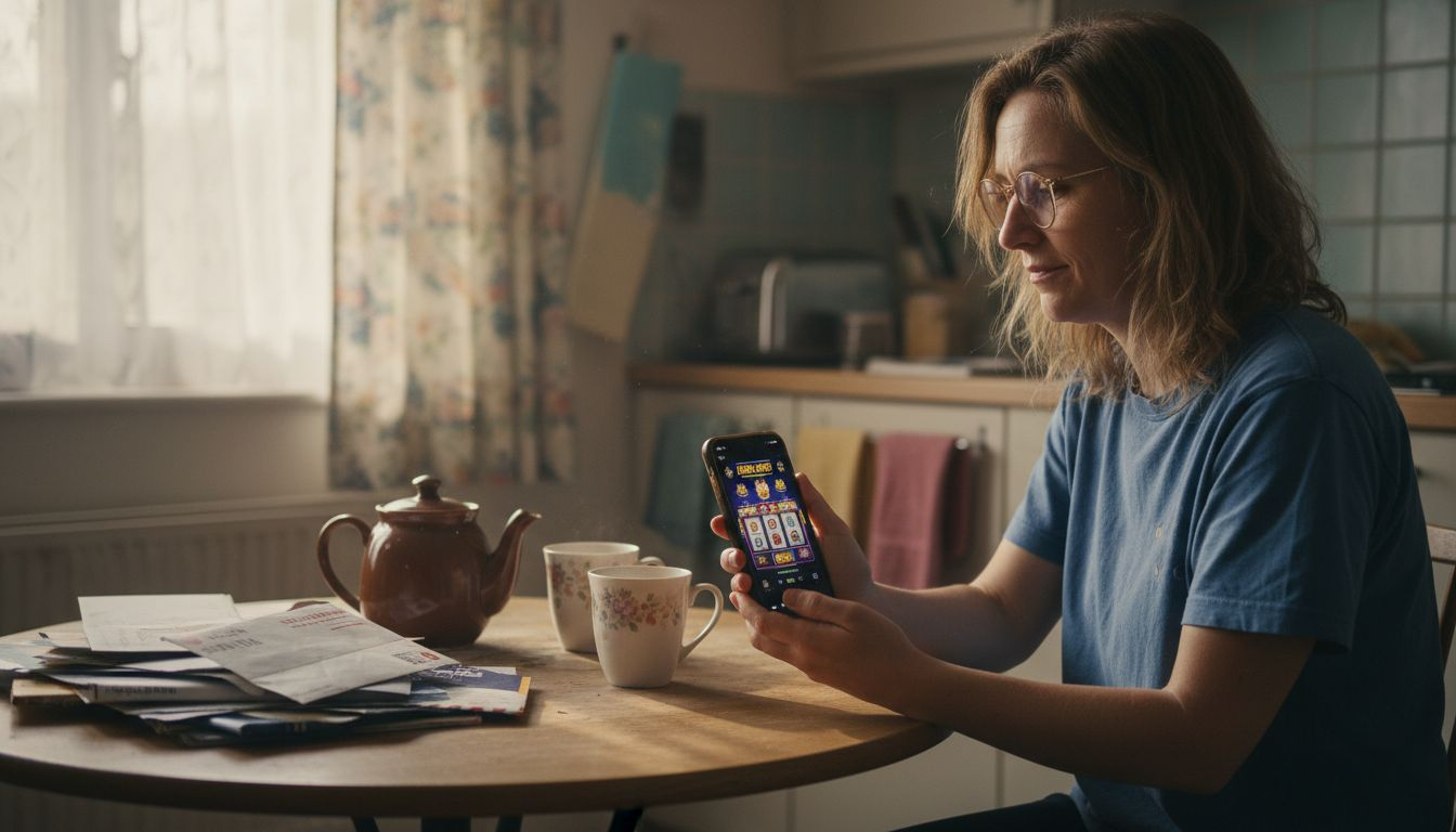 Player enjoying mobile slot game experience