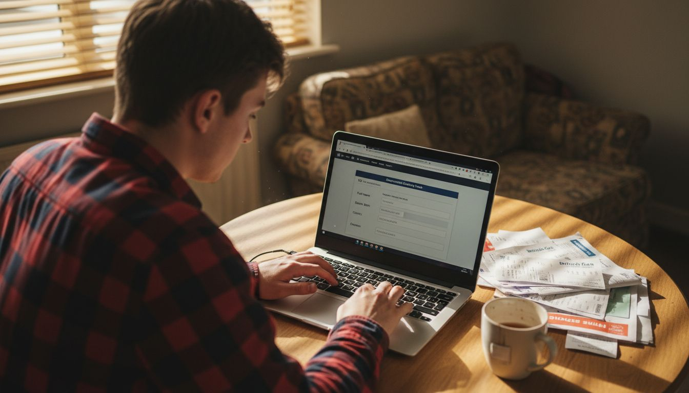 User completing UK casino registration form