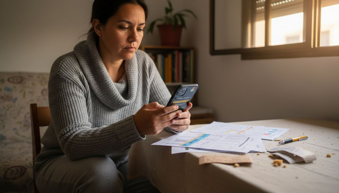 Una mujer consulta las diferentes opciones de apuestas disponibles en la sala.
