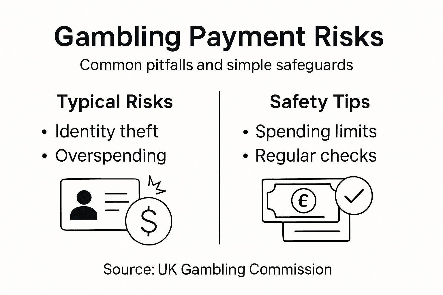 Infographic with common risks and safety tips