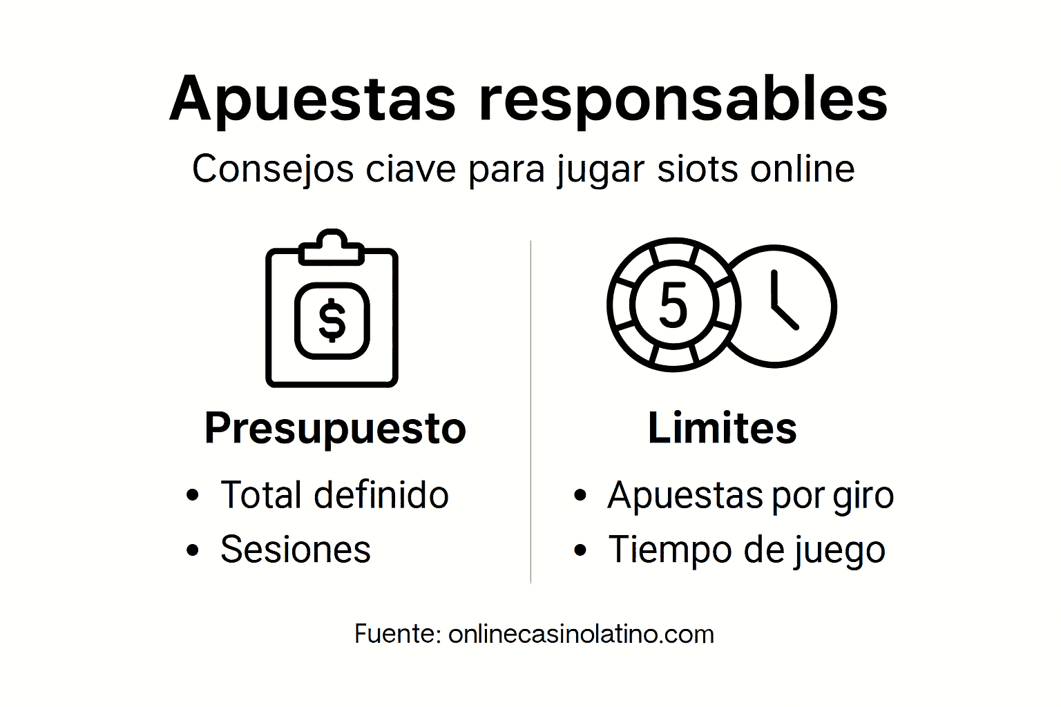 Guía visual para jugar a las tragamonedas de forma responsable