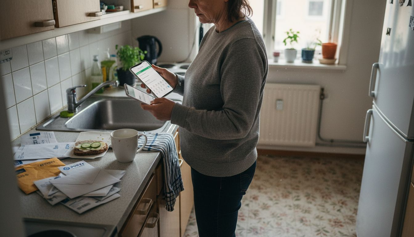 Nainen vahvistaa verkkopankkimaksua tunnistautumalla