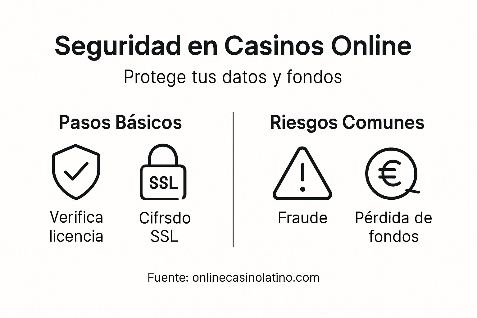 Infografía: aspectos esenciales para jugar seguro en casinos online