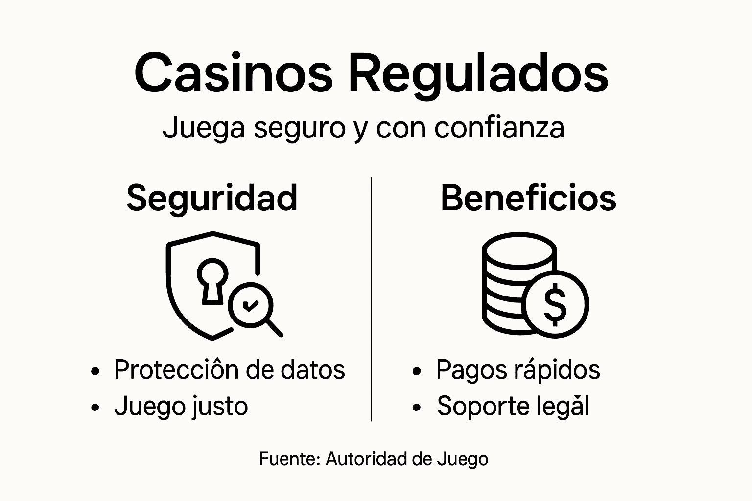 Infografía: Ventajas y garantías de jugar en casinos con licencia