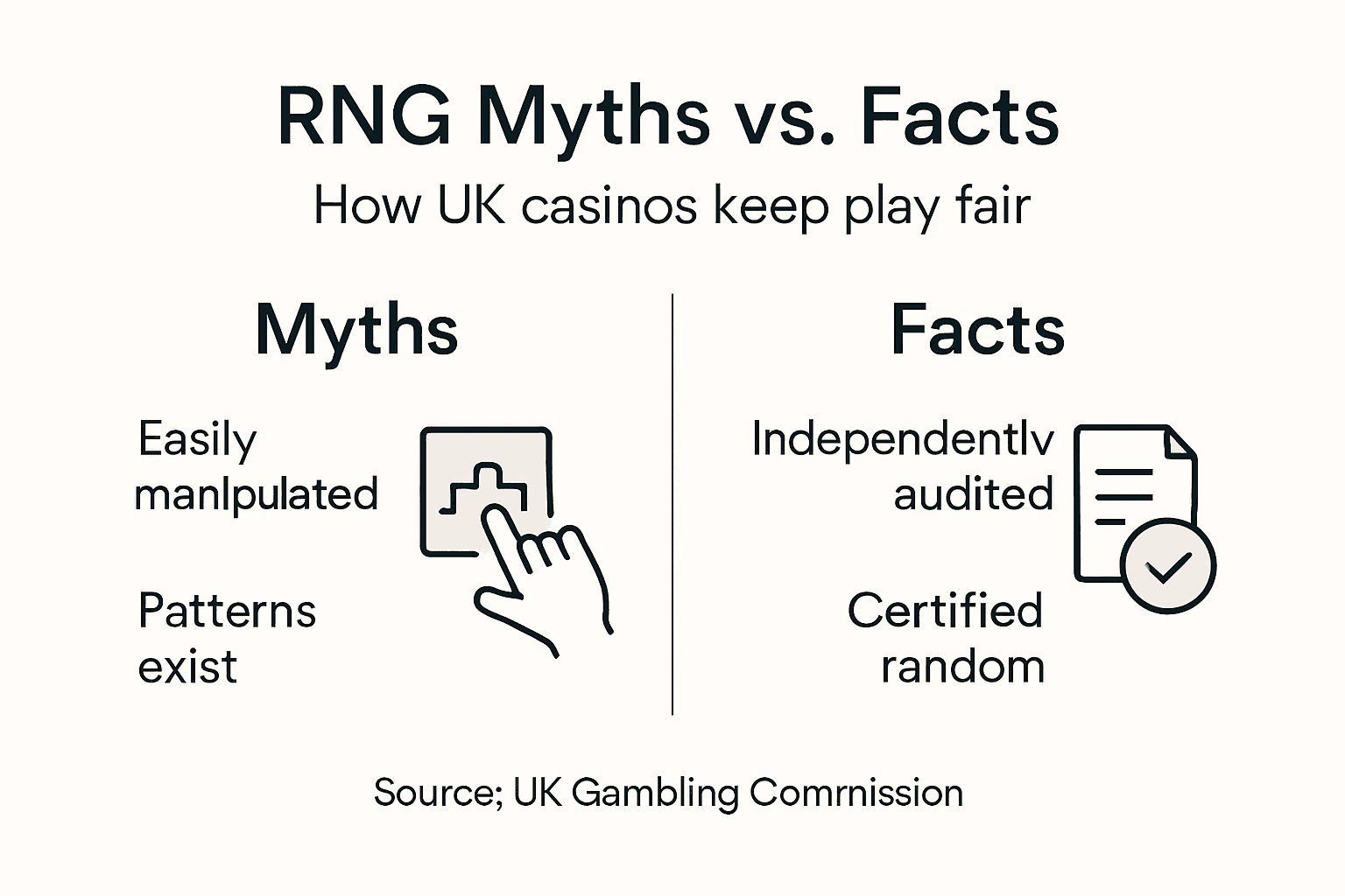 Infographic on casino RNG myths and facts