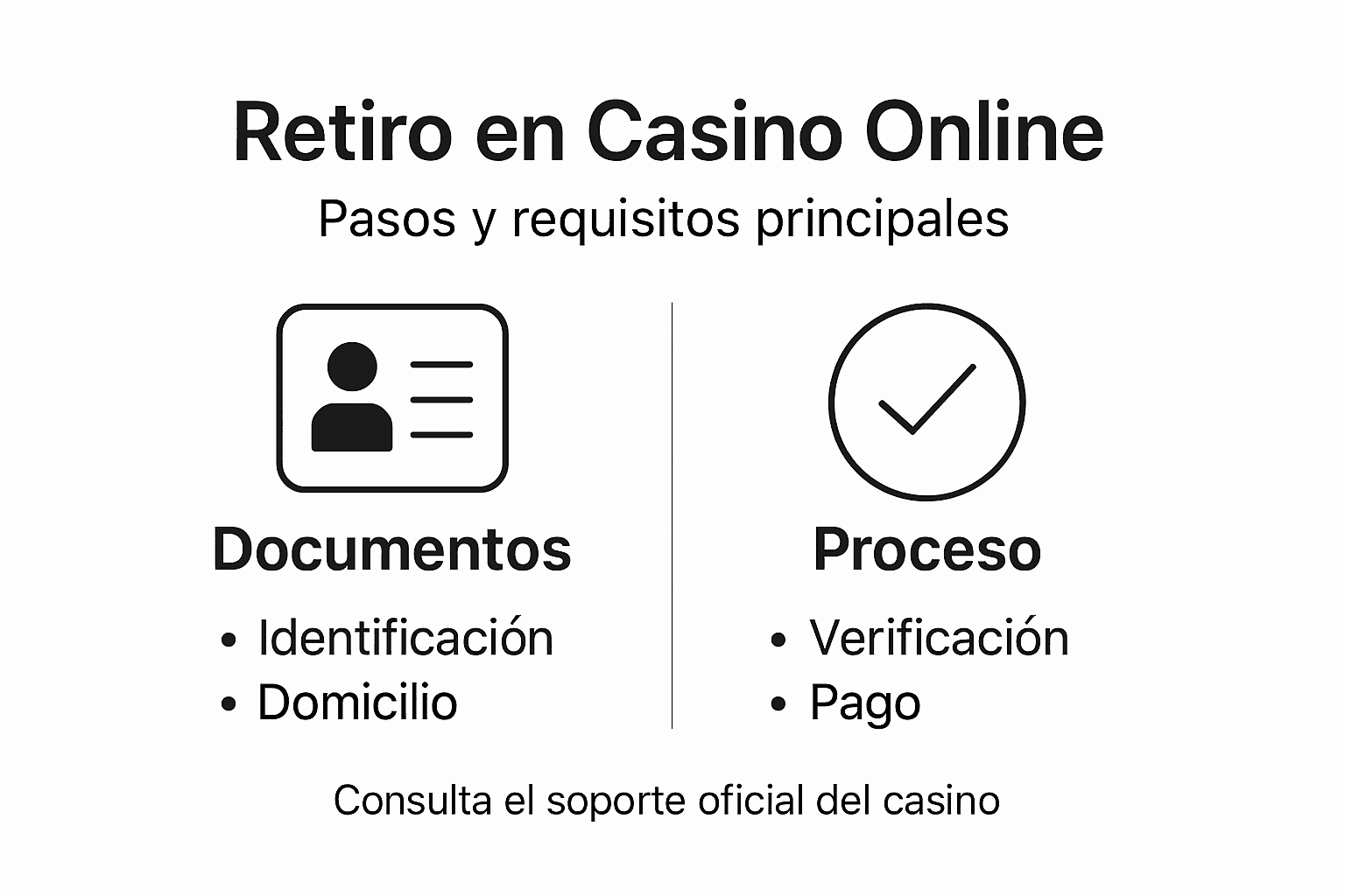 Infografía: todo lo que necesitas saber para retirar tus ganancias en un casino online