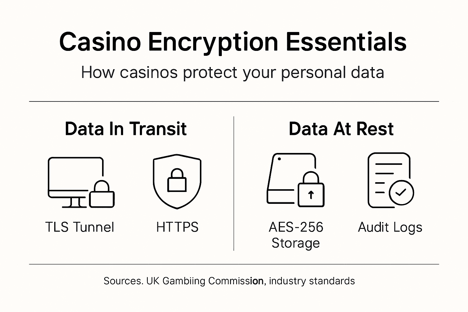 Infographic of casino encryption basics