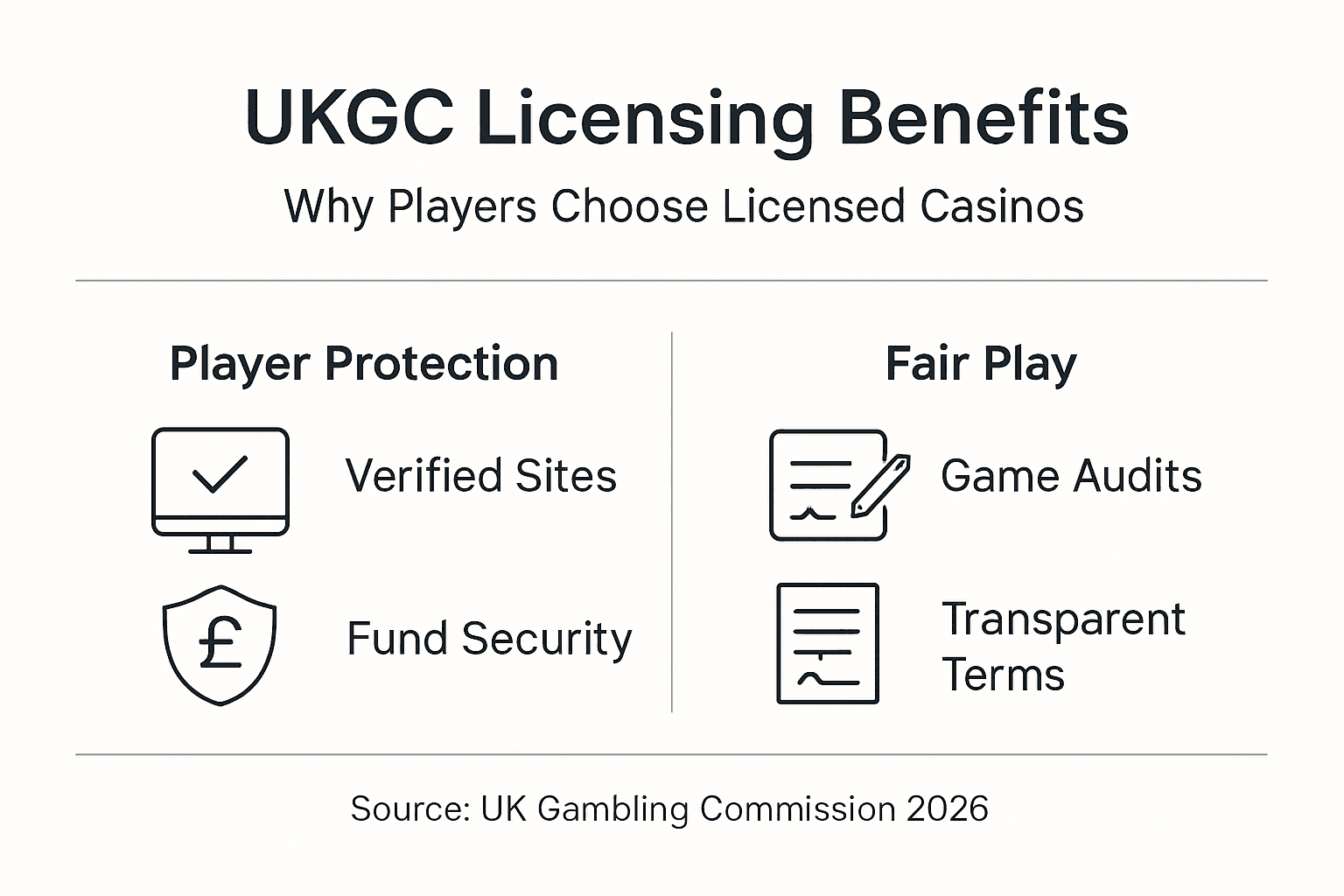 Infographic on UKGC casino player protections