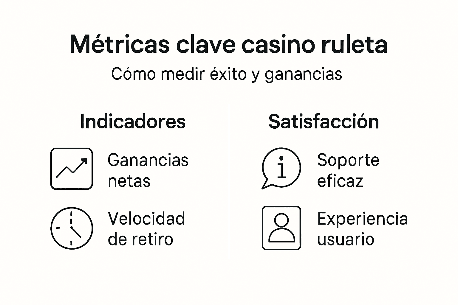 Infografía con las principales métricas de la ruleta en casinos
