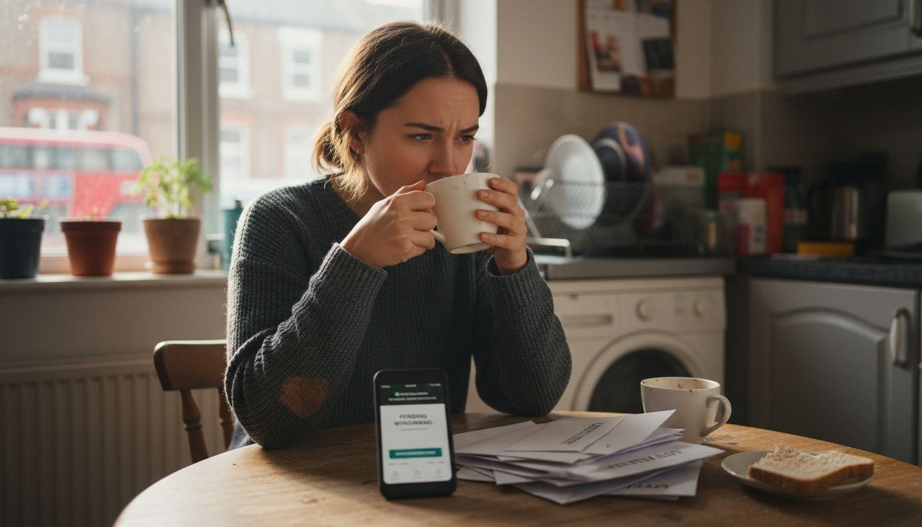 User checking casino withdrawal status at home