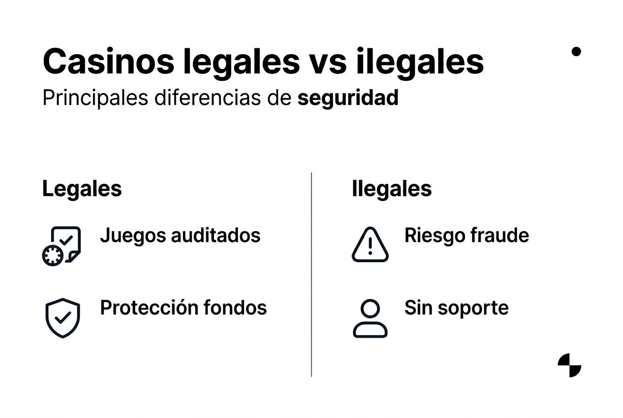 Infografía: ¿En qué se diferencian los casinos legales de los ilegales?