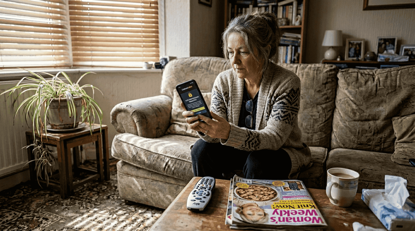 Woman viewing secure gambling account details